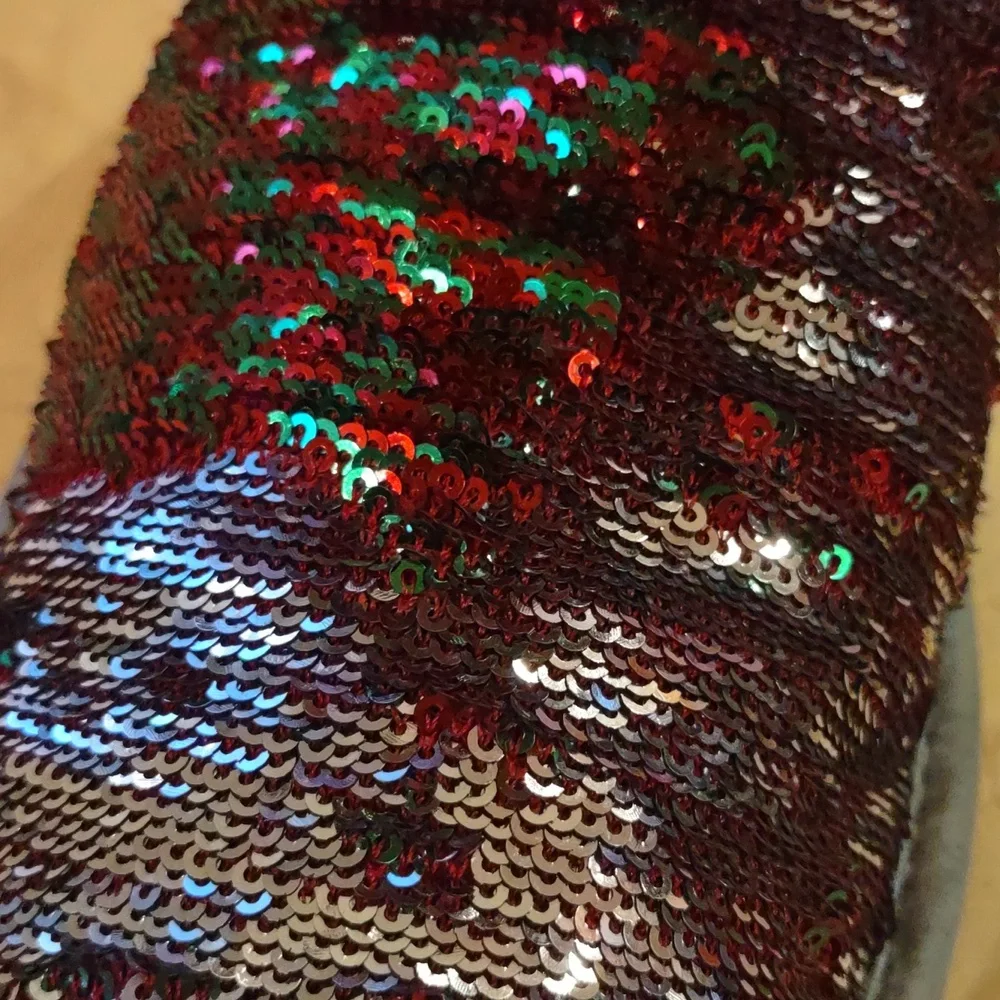 UGG | Short Boots With Flip Sequins & Genuine Sheepskin Lining